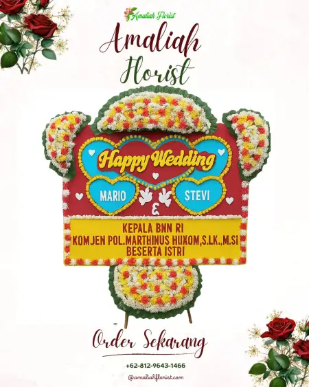 Papan Bunga Pernikahan Panjang Utara